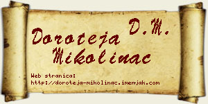 Doroteja Mikolinac vizit kartica